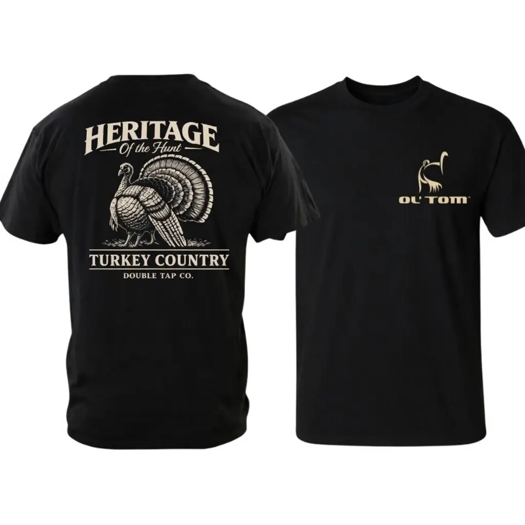 Men's Turkey Graphic Shirt for Hunting Season, Retro Style Top in Soft Durable Cotton, Classic Fit Casual Shortsleeve