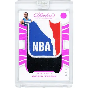 Andrew Wiggins Minnesota Timberwolves 2024-25 Panini Flawless Vault Memorabilia 4 Color NBA Logoman Game Used Relic #FVM-AWG #3/10 Card - Fanatics Authentic Certified