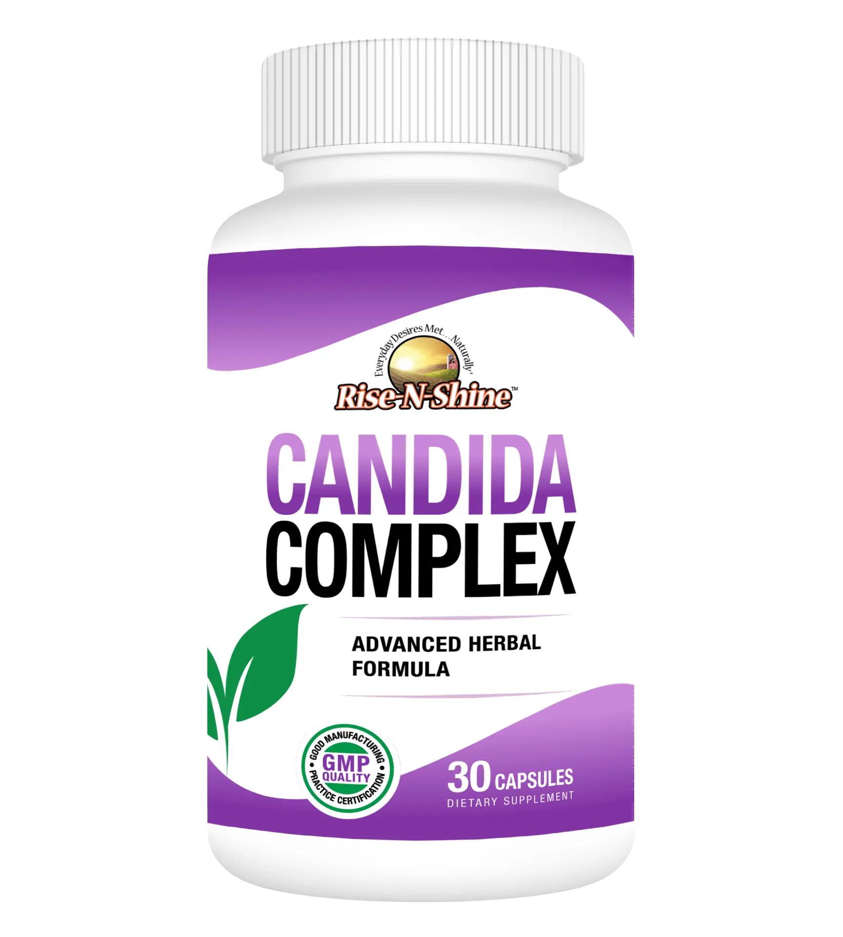 CANDIDA COMPLEX SUPPLEMENT Intended To Help Support Healthy Bacterial Flora and A Healthy Digestive Tract by Rise-N-Shine - 30 count
