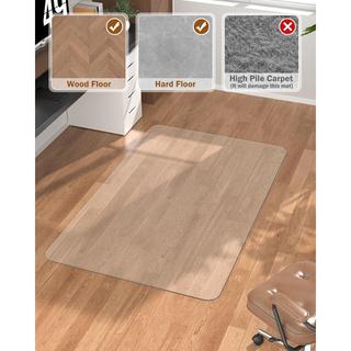 Transparent crystal white PVC floor mat, thickness 1.5mm, highly flexible, waterproof, oil-resistant, heat-resistant, stain-resistant, tear-resistant, suitable for office chair mats, dining table floor mats, and living room floor protectors