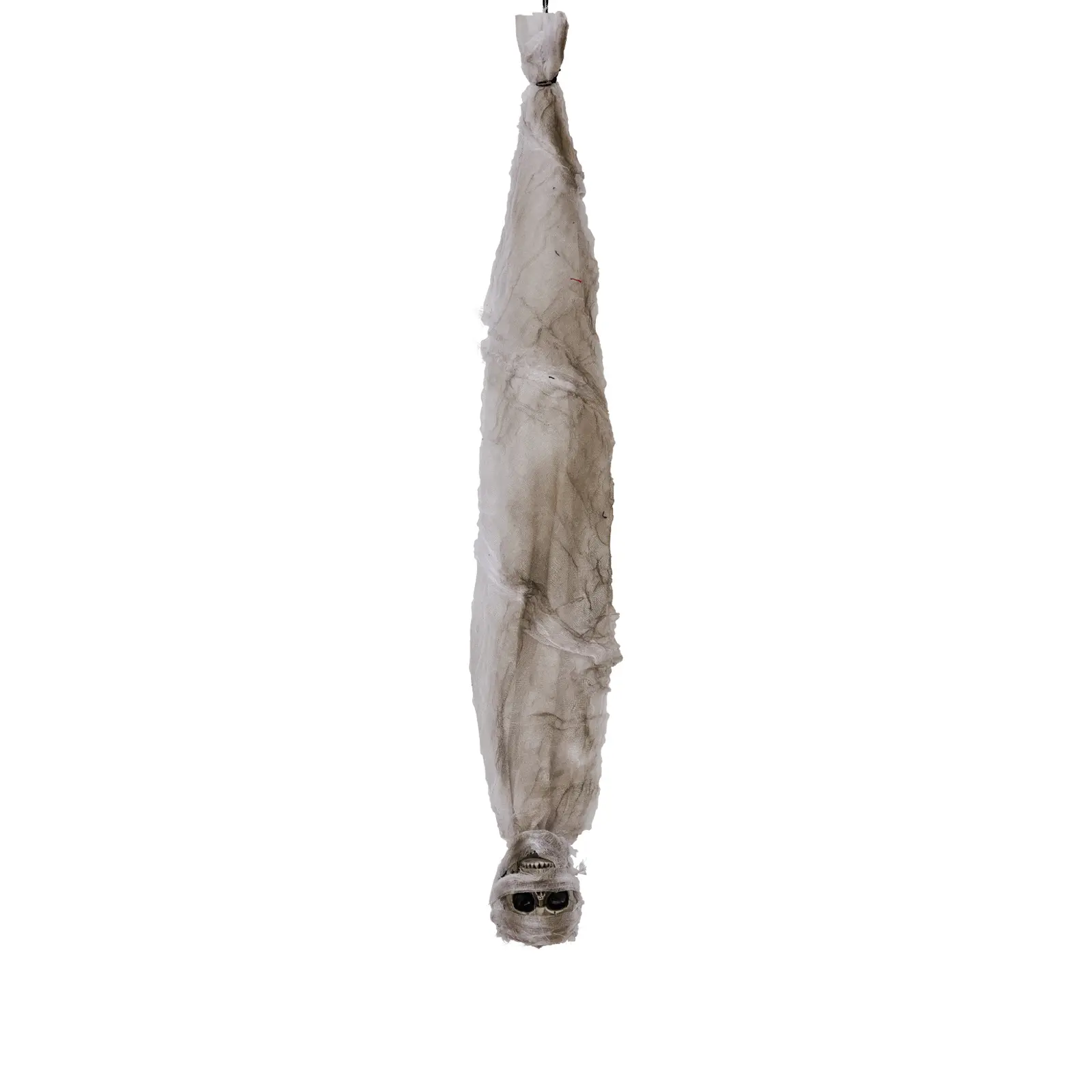 Ubesgoo 3FT Spooky Hanging Upside-Down Mummy Prop, Lightweight Mummy Wrap Halloween Decoration, Sound-Activated with Vibration & Ghost Screaming Sounds, Battery-Operated (Batteries Not Included), Animated Decor