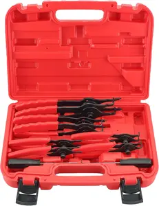 Snap Ring Plier Set 11 count Straight & Bent Retaining Ring Pliers w/Hook & Pick Heavy Duty Internal External Pliers .038in - .09in Circlip Combination Retaining Clip for  Trunk