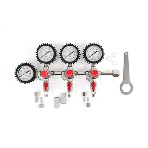 Three Output Premium CO2 Regulator - GEN2 - CGA320 0-60PSI