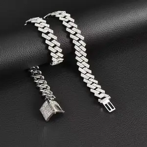 9154 Urban Style moiss Cuban Link Choker Hip Hop Club Party Bling Accessory summerwins