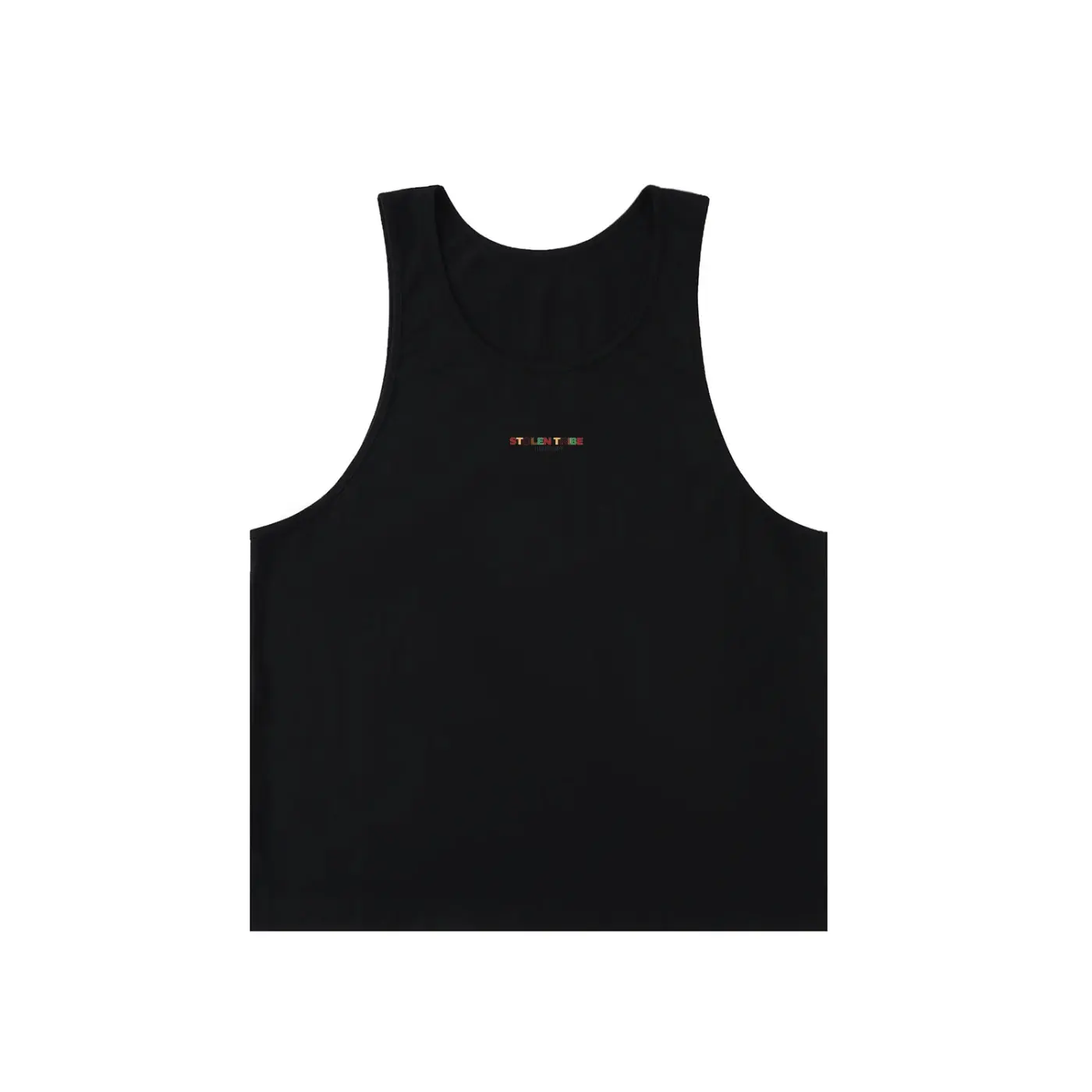 Men's Classic Cotton Sleeveless Tank Top - Minimalist, Plain, Black, Casual, Relaxed Loose Fit, Unisex Undershirt