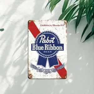 Aluminum Vintage Retro Rustic Design Decorative Plaque Vintage Metal Sign Wall Art for Home Bar Pub and Office Man Cave Classic Old Western Beer Decor Aluminum Sign