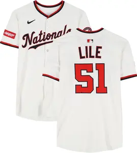 Daylen Lile Washington Nationals Player-Issued #51 White Jersey from the 2025 MLB Season - Fanatics Authentic Certified