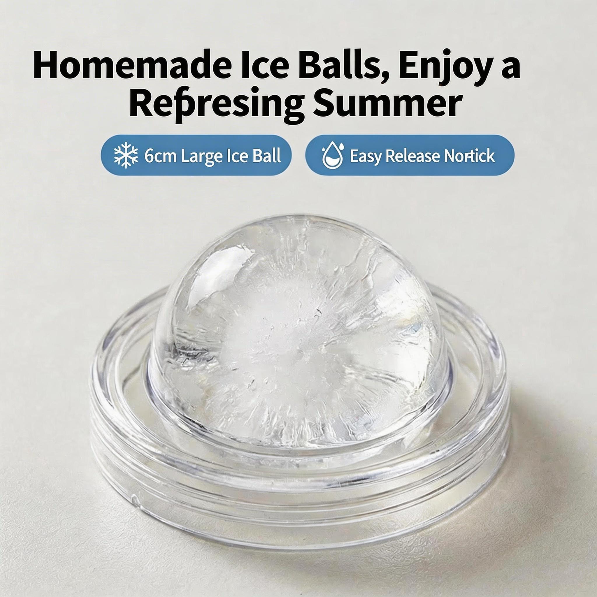 Portable Foldable Ice Ball Cup with Straw – Silicone, Food-Grade Ice Maker Mold, Summer On-the-Go Tumbler