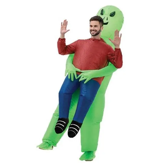 Alien Abduction - Inflatable - Green Costume - Adult