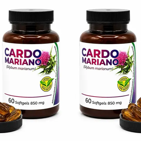 2 Pack Cardo Mariano 60 Capsulas Blandas – Cardo Mariano Suplemento natural – 60 capsulas blandas Silybum marianum -Milk Thistle