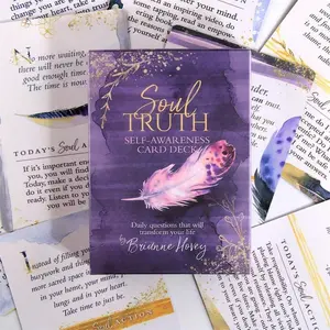 55 Cards Soul Truth And Self Awareness Tarot Card Decks For Fortune Telling Game Divination Tools for All Skill Levels Party Gathering