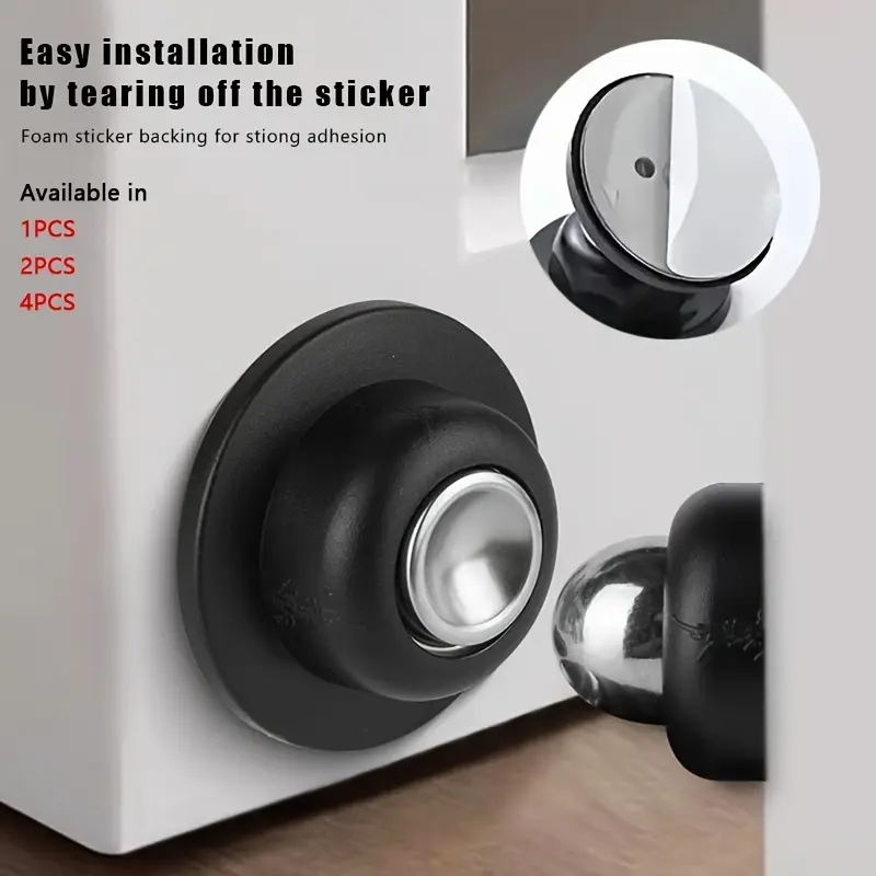 1/2/4pcs Super Strong Magnetic Silent Buffer Door Stopper, No Need For Drilling, Easy Installation, Ensuring Safety, Suitable For Various Types Of Doors In Homes And Offices, The Best Christmas Gift