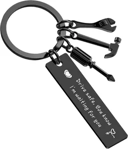 Fathers Day Gift for Dad - Drive Safe Keychain for Boyfriend Husband Brothers - Sweet Gift for All Types of Dads - Personalized Gift Wrapping Included