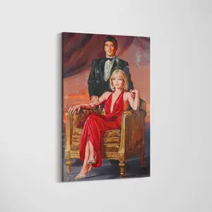 Scarface Movie Poster Unframed : Tony Montana & Elvira Hancock   Art