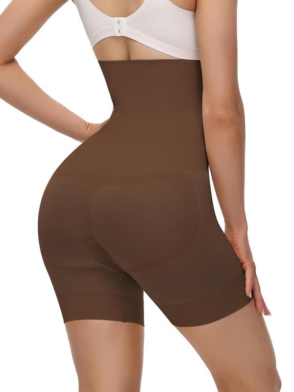Women's Solid High Waist Shapewear Shorts, Tummy Control Butt Lifting Shapewear Bottoms, High Stretch Seamless for Daily Wear, High Waisted Shapers, Underwear
