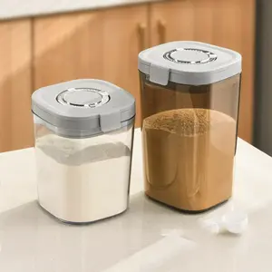 On-the-Go Multi-Layer Baby Formula Dispenser Set 5-Piece Lightproof Airtight Stackable Storage Jar with Scoop for Easy Feeding 1800ml 1300ml 800ml