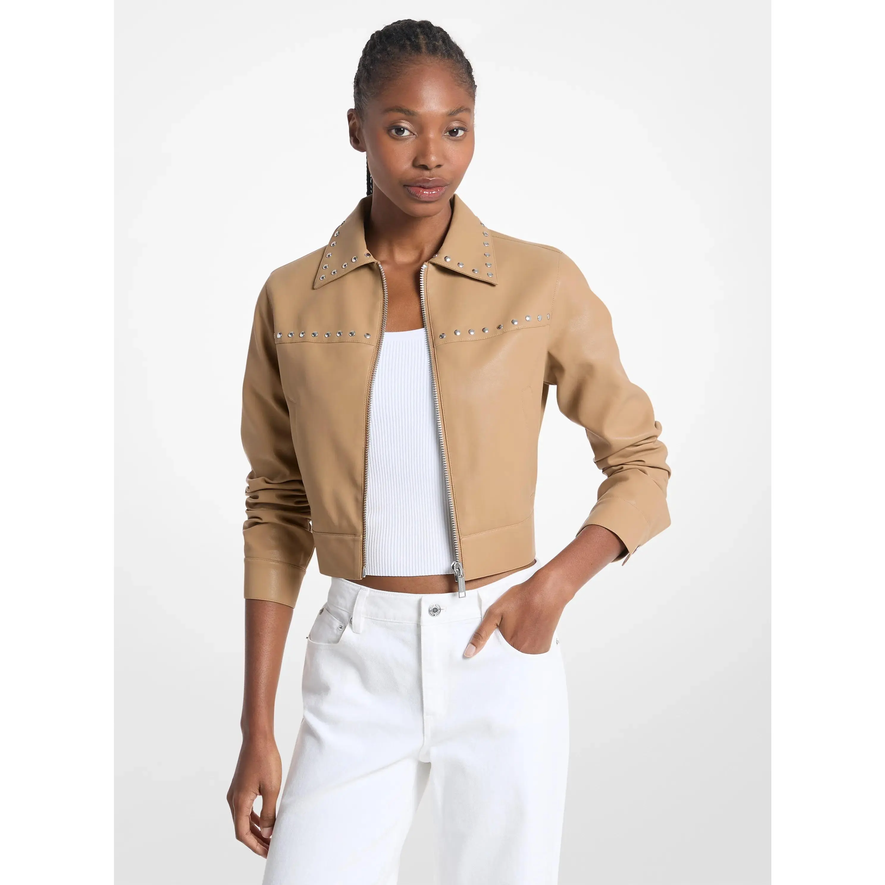 Studded Cropped Jacket