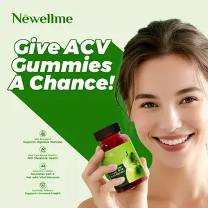 Newellme-Updated Version Apple Cider Vinegar Gummies Formulated - supports digestion, detoxification and cleansing - ACV Gummies