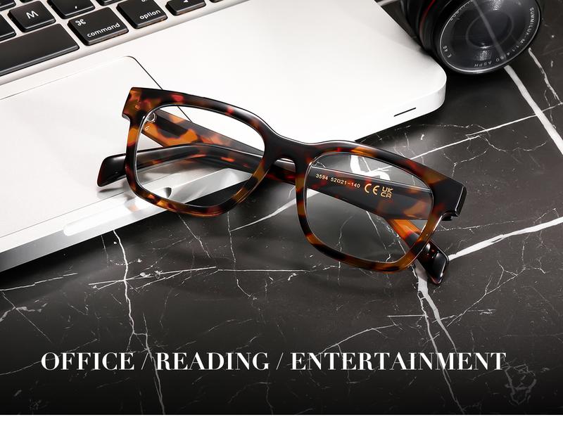 Kimorn Women's Anti-Blue Light Reading Glasses Christmas gifts Unisex Square Frame for Eye Fatigue & UV Protection - High Quality Durable Eyewear