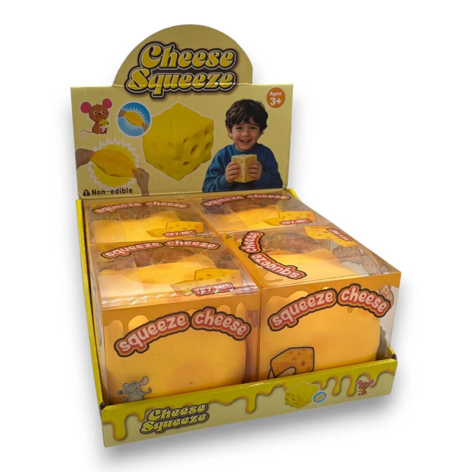 Large Cheese Squeeze kid stress food squishies