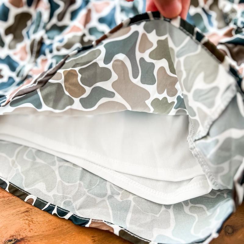 High waisted Retro Camo Atheltic Shorts