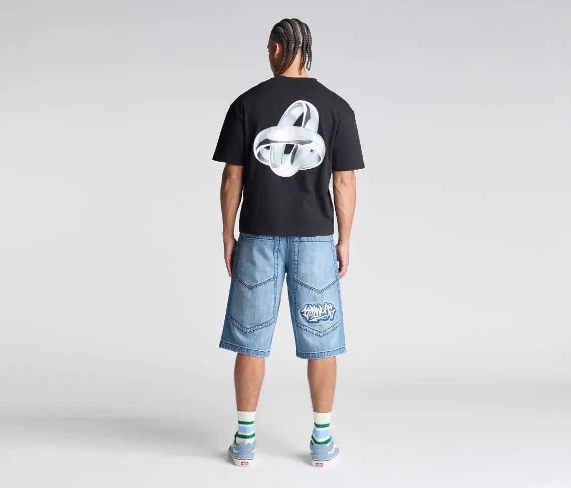 SUPREME GRAFFITI JORT 15" INSEAM 90s MEDIUM WASH
