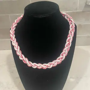 Baseball Braided Necklace Youth Tornado 3 Rope Braid Necklace 18 in baseball team