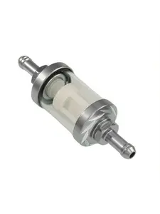 High-Performance Motorcycle Oil Filter, Transparent Tempered Glass Design, Supercharged Engine Compatible, Universal Fit, Efficient Filtration