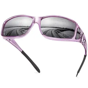 FHSY SHOP Over-Prescription Polarized Sunglasses UV400 Protection Wrap-Around Eyewear for Myopia Users, Driving, and All-Day Outdoor Activities