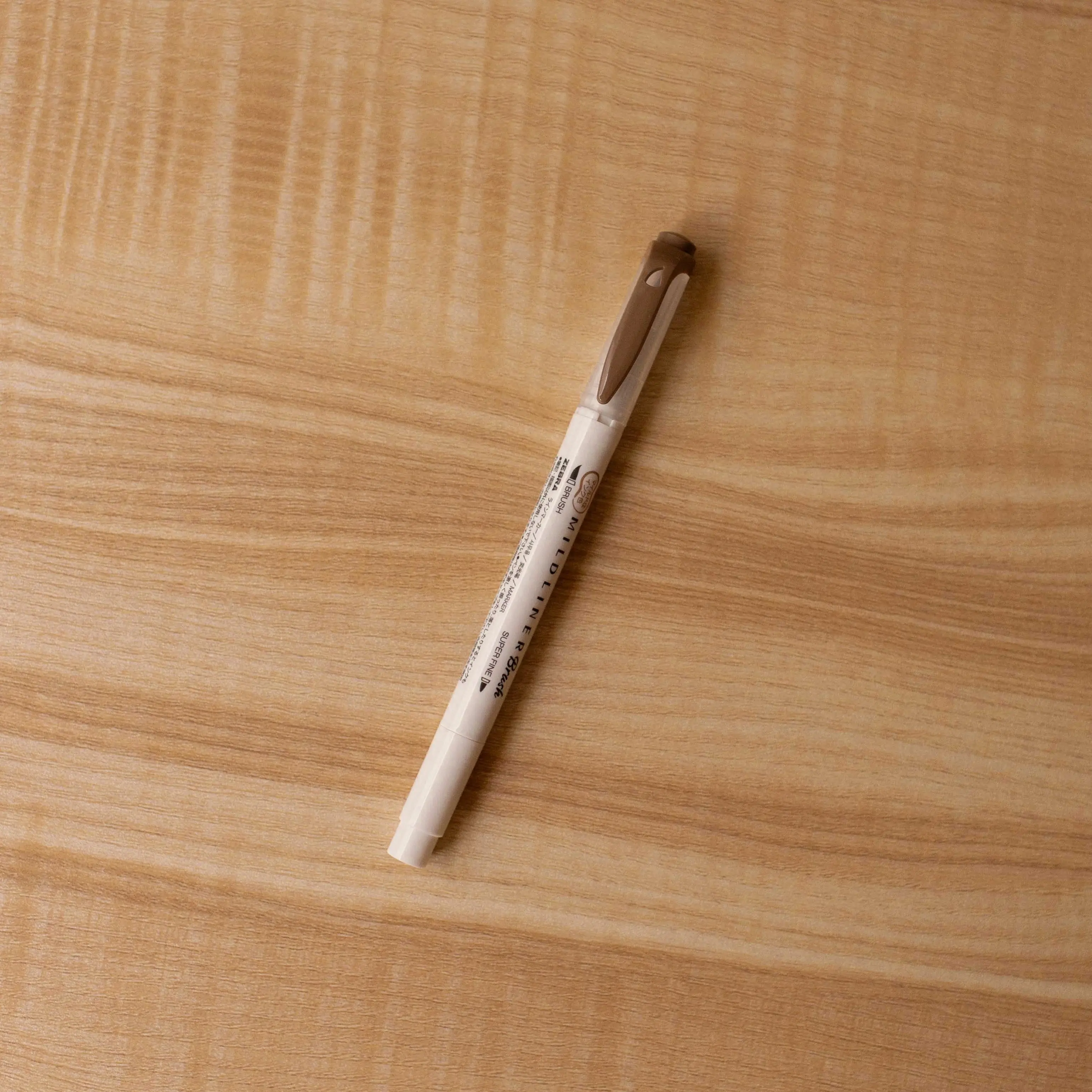 Zebra Mildliner Double-Sided Brush Pen in Mild Brown