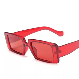 Red Retro Rectangle Sunglasses Red Retro Rectangle Sunglasses