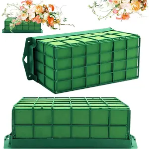 2 count Floral  Cage, Flower Arrangements Supplies With Rectangle Holder, Bricks for  Flower Wedding Holiday Decorations