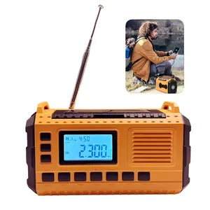 Emergency Weather Radio, Portable Emergency Radio, 40000mAh Massive Endurance, Integration of AM/FM/NOAA Hand Crank Radio, Solar Power Charging, Lighting & SOS Alert, Outdoor/Indoor Emergency Must-Have (Orange)