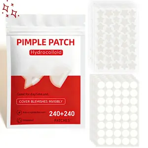 480pcs Hyaluronic Acid Patch, Invisible Blemish & Concealer Patches, Hydrocolloid Patches, Acne Patches, Acne Spot Treatment, Lightweight Comfortable Facial Cleansing, Fine Pore Treatment, Unisex Skincare