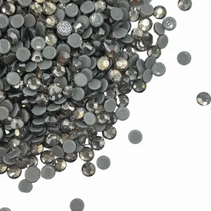 ASFA137 Lt.Black Diamond Stones Hot Fix Rhinestones Glass Material For Sewing lron-On Apparel Dress DIY Crafts Embellishments
