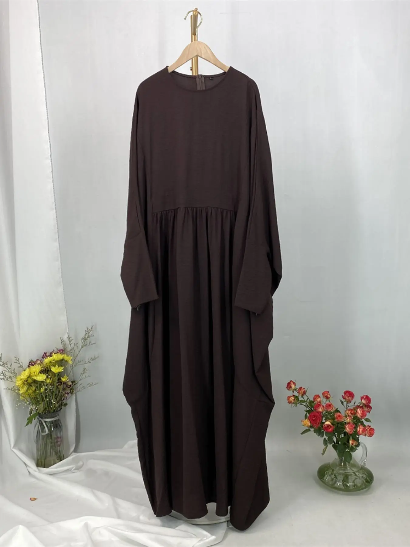 Women's Batwing Sleeve Lounge Dress, Casual Comfy Long Sleeve Dress for Daily Wear, Muslim Sleepwear for All Seasons - TikTok Shop Women's Batwing Sleeve Lounge Dress, Casual Comfy Long Sleeve Dress for Daily Wear, Muslim Sleepwear for All Seasons - TikTok Shop