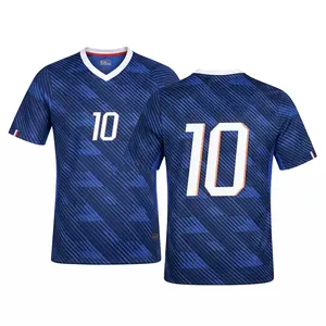 Retro Athletic Soccer Fan Number 10 Short Sleeve V-Neck Sports Jersey Shirt Premium Breathable Polyester Performance Knit Lightweight Activewear Top for Casual Gym & Field Sports