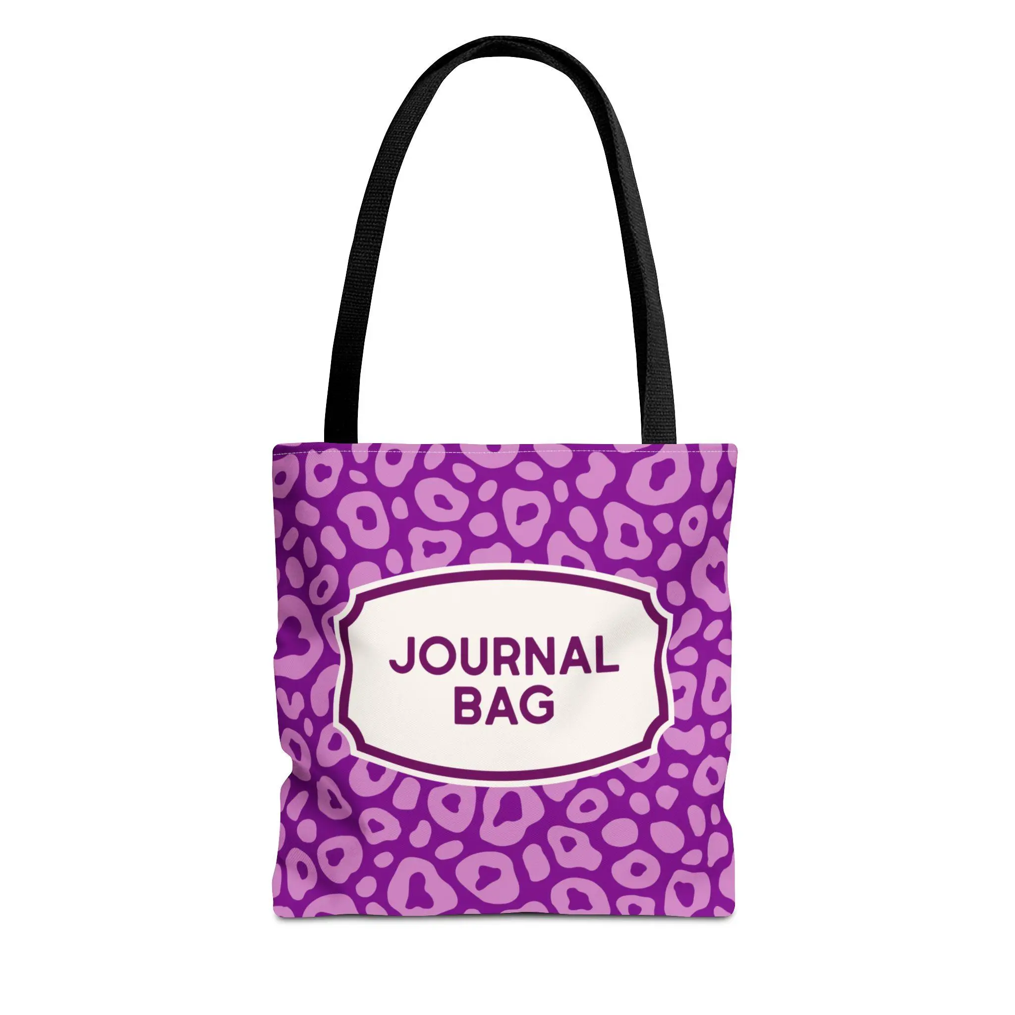 Purple Sand Leopard Pattern Journal Bag Tote