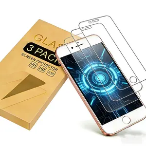 Screen Protector 3-Pack Protective for iPhone Se 3 2022/2 2020, iPhone 7/8, Tempered Glass Film, 0.33mm, Durable & Clear Protection