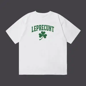 Leprecunt Baby Tee Y2k Irish Shirt Funny Shamrock Baby Tee Cute St Patricks Day Baby Tee Women's St Paddy Outfit Green Party T Shirt