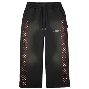 HMDD Crystal Sweatpants Black/Red