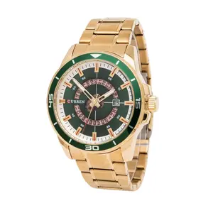 Curren 8359 Men's Classic Quartz Watch with Luminous Display 46mm Stainless Steel 3ATM Waterproof Analog Design Fold-over Clasp product