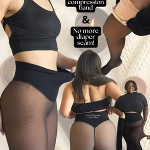 NEW COMPRESSION BAND & ONE SEAM OPTION! THE ORIGINAL MAGIC FLEECE LINED LEGGINGS - XXS TO 3XL - 4 SHADES - CLOSED FOOT - Fleece Tights Available in Plus Size and Light to Brown Fur Chic Oversized Short Fit Winter Womenswear Stretchy