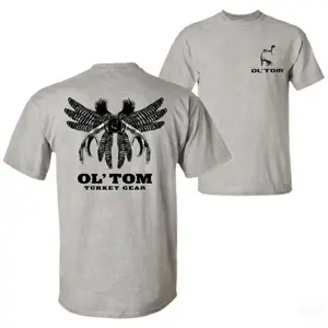 Ol’ Tom Turkey Gear T-Shirt – Turkey Feather Spur Graphic Tee, Turkey Season, Vintage Turkey Hunting Apparel, Outdoor Gobbler Hunter Shirt, Rustic Hunting Top for Men and Women