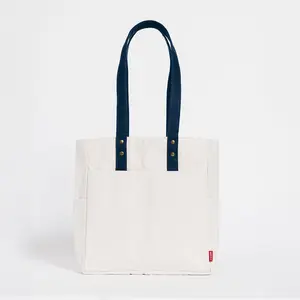 J Stark Collab Tote (Natural & Navy)