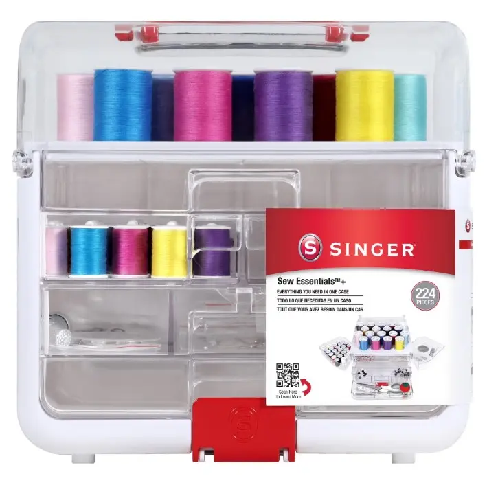 SINGER Sew Essentials Sewing Kit and Storage Case, 224 pcs