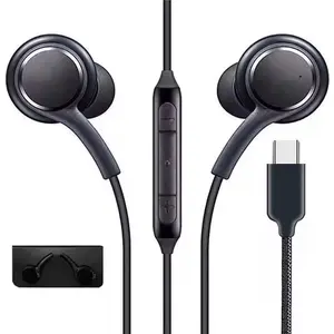 Type-C Wired Earbuds - Universal for Samsung Devices - Black Color - 1pc - Compatible with Phone Electronics Audio Headphone Headset