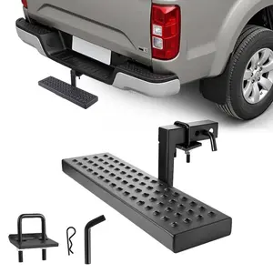 fathersdaygift  VEVOR Hitch Step for 2 Inch Receiver, Universal Rear Bumper Guard Protector with 350 LBS Load Capacity, Wide Non-Slip Tow Hitch Step with Pin Kit and Stabilizer, Fit for Pickup, Trailer, Truck, SUV
