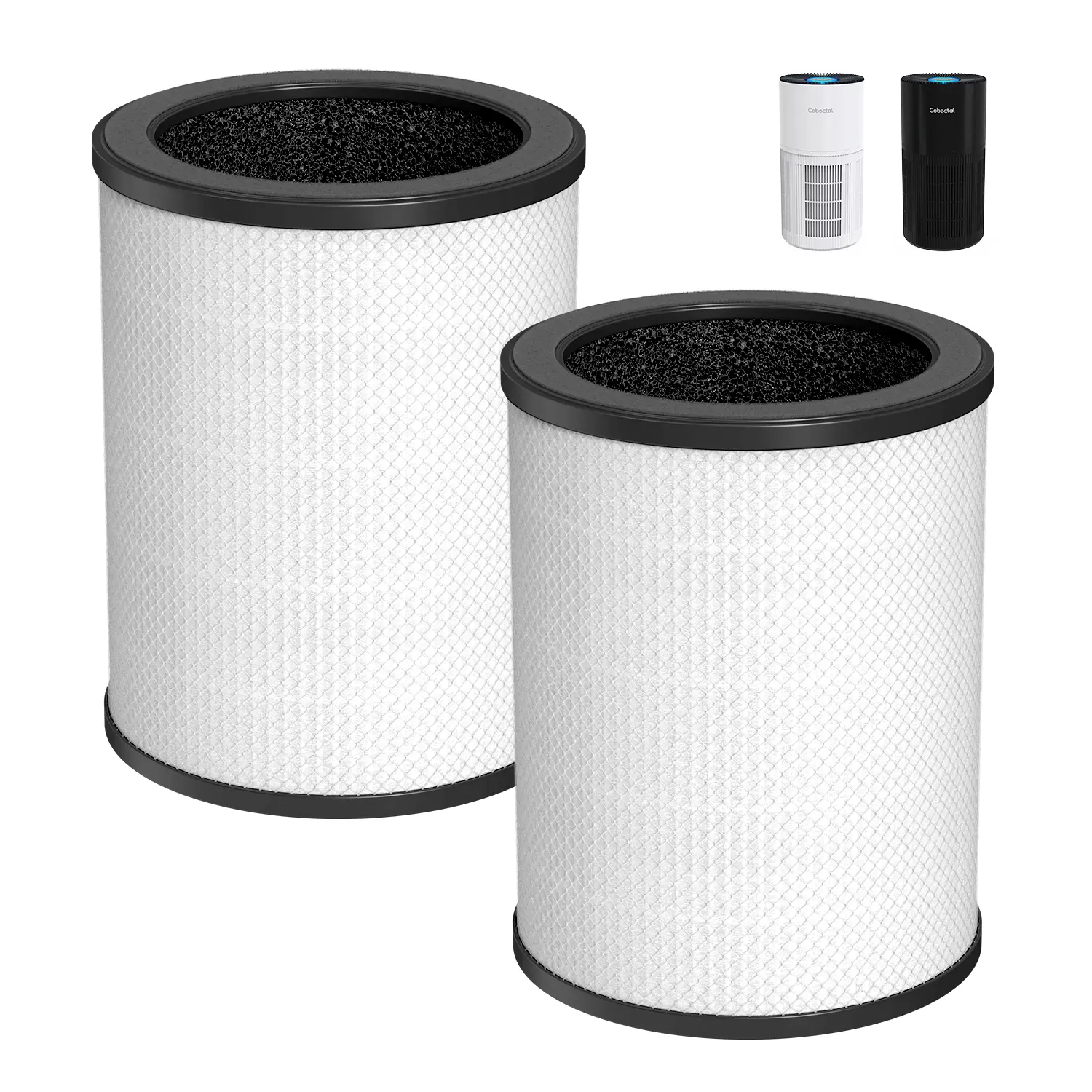 1 Pack 6000A HEPA & Activated Carbon 3-in-1 Air Purifier Replacement Filter - Long-Lasting, Timer-Equipped, Anti-Allergy Pet Hair Trap, Smoke & Dust Absorber, Odor Eliminator for Home Living Room