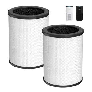 Compatible with 6000A Replacement Filter, 3-in-1 Air Purifier Filter, Pet Hair & Allergen Trap, Smoke & Dust Absorption, Odor Eliminator for Home Bedroom Living Room